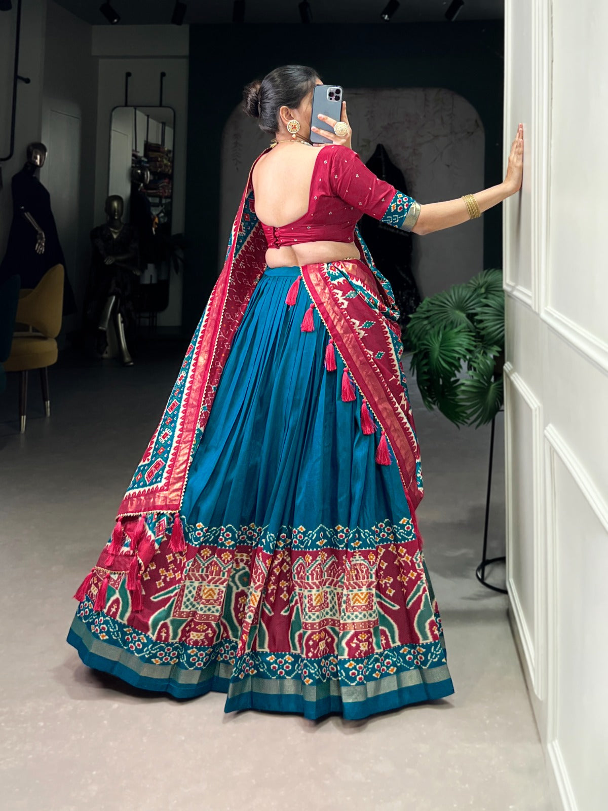 Perfect Navratri Outfit – Floral Lehenga Choli with Designer Details