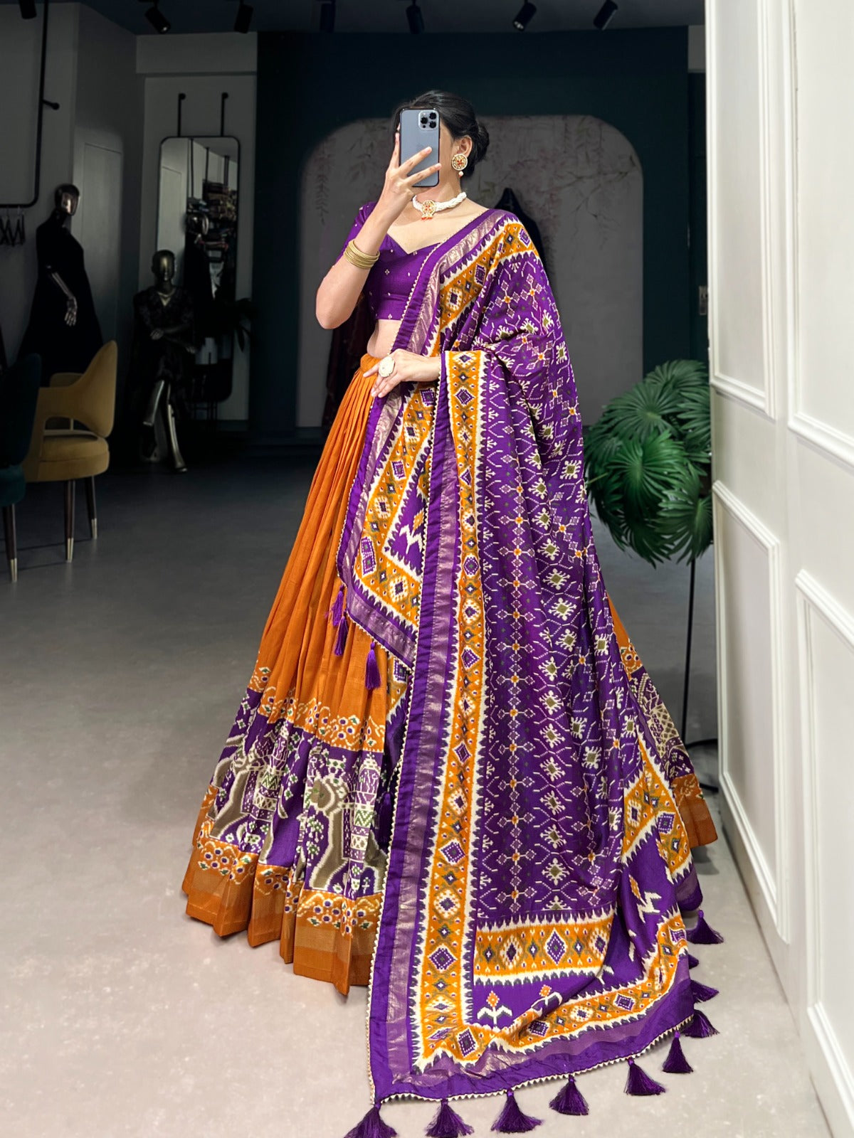Richly Designed Floral Print Lehenga Choli in Soft Silk Fabric