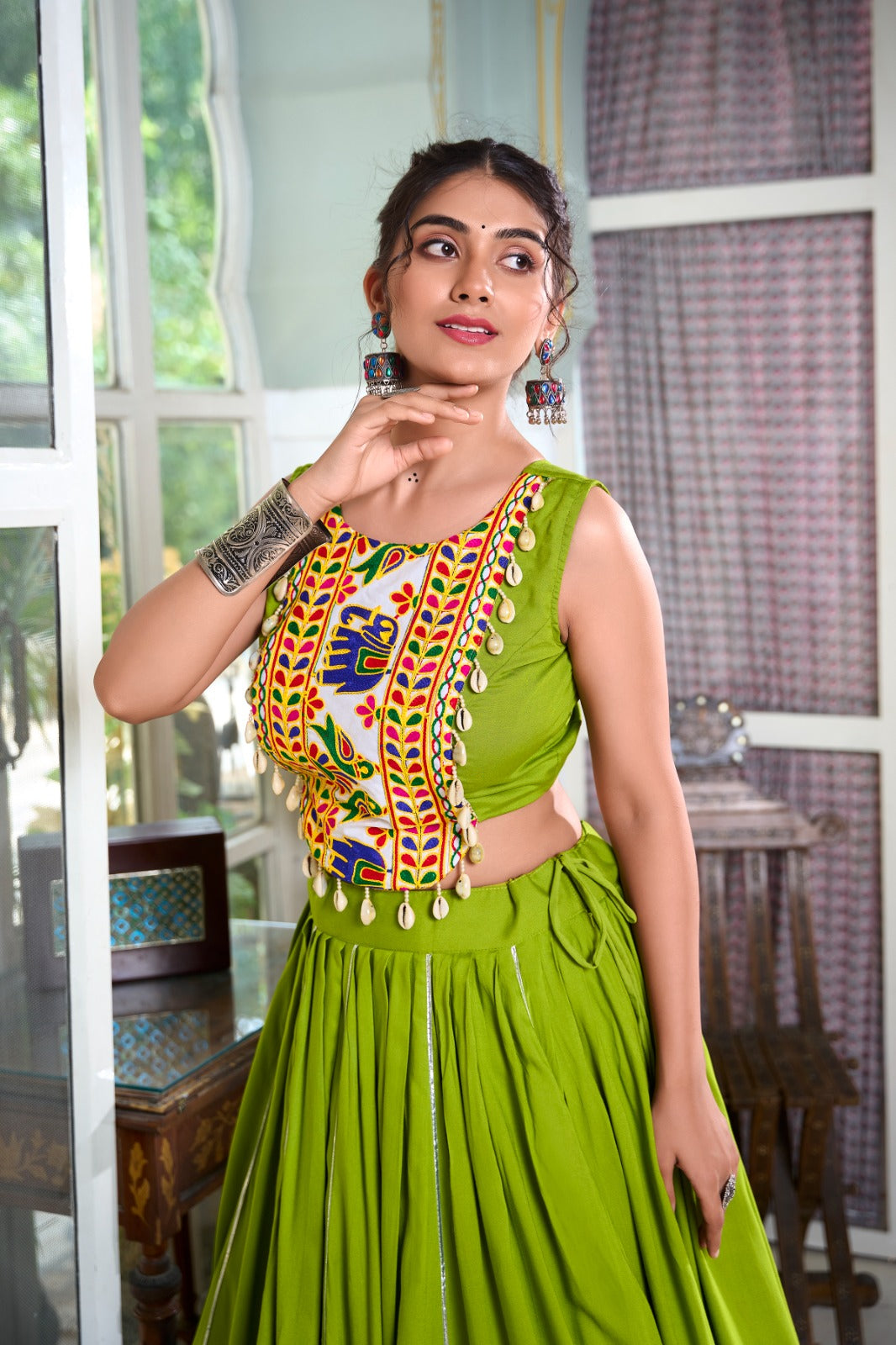 Festive Fashion at Its Best: Rayon Lehenga and Gamthi Work Blouse for Navratri ✨💃