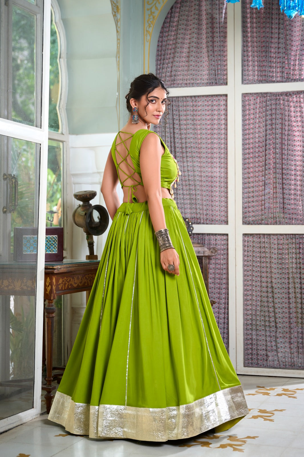 Festive Fashion at Its Best: Rayon Lehenga and Gamthi Work Blouse for Navratri ✨💃