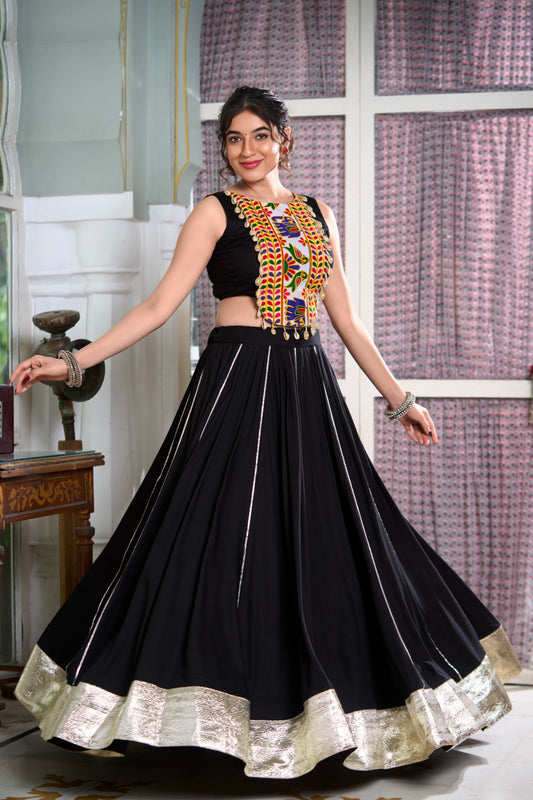 Festive Fashion at Its Best: Rayon Lehenga and Gamthi Work Blouse for Navratri ✨💃