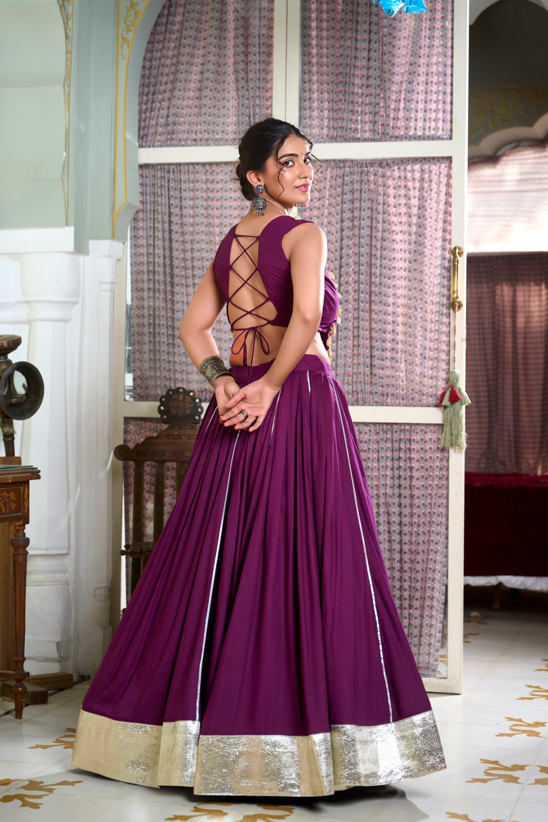 Festive Fashion at Its Best: Rayon Lehenga and Gamthi Work Blouse for Navratri ✨💃