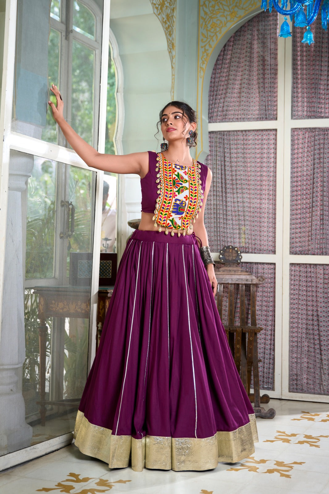 Festive Fashion at Its Best: Rayon Lehenga and Gamthi Work Blouse for Navratri ✨💃