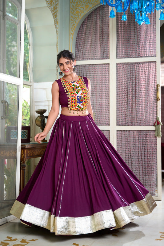 Festive Fashion at Its Best: Rayon Lehenga and Gamthi Work Blouse for Navratri ✨💃