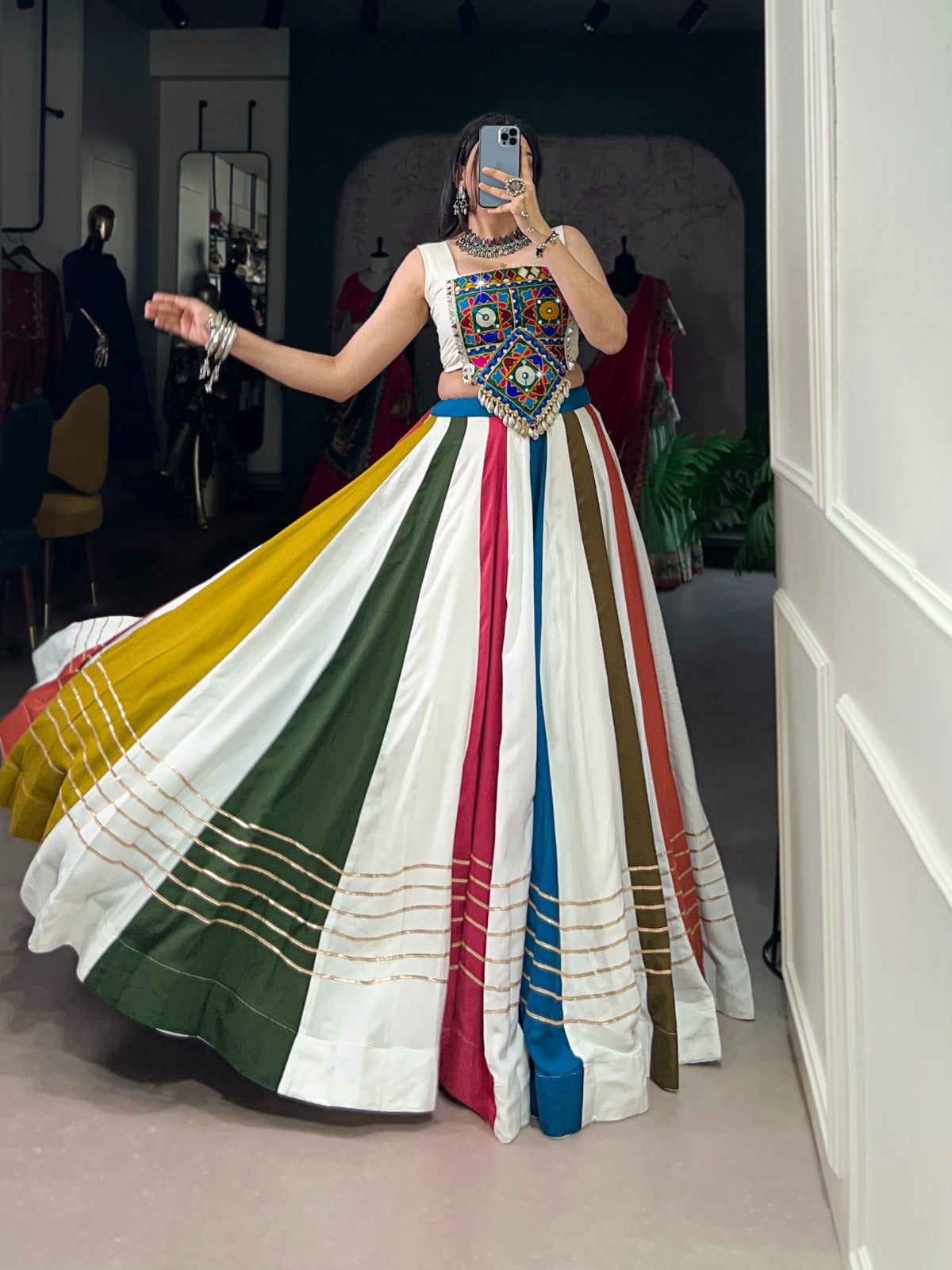 A Bandhani Wrapped in a rainbow of culture and joy 🌈✨