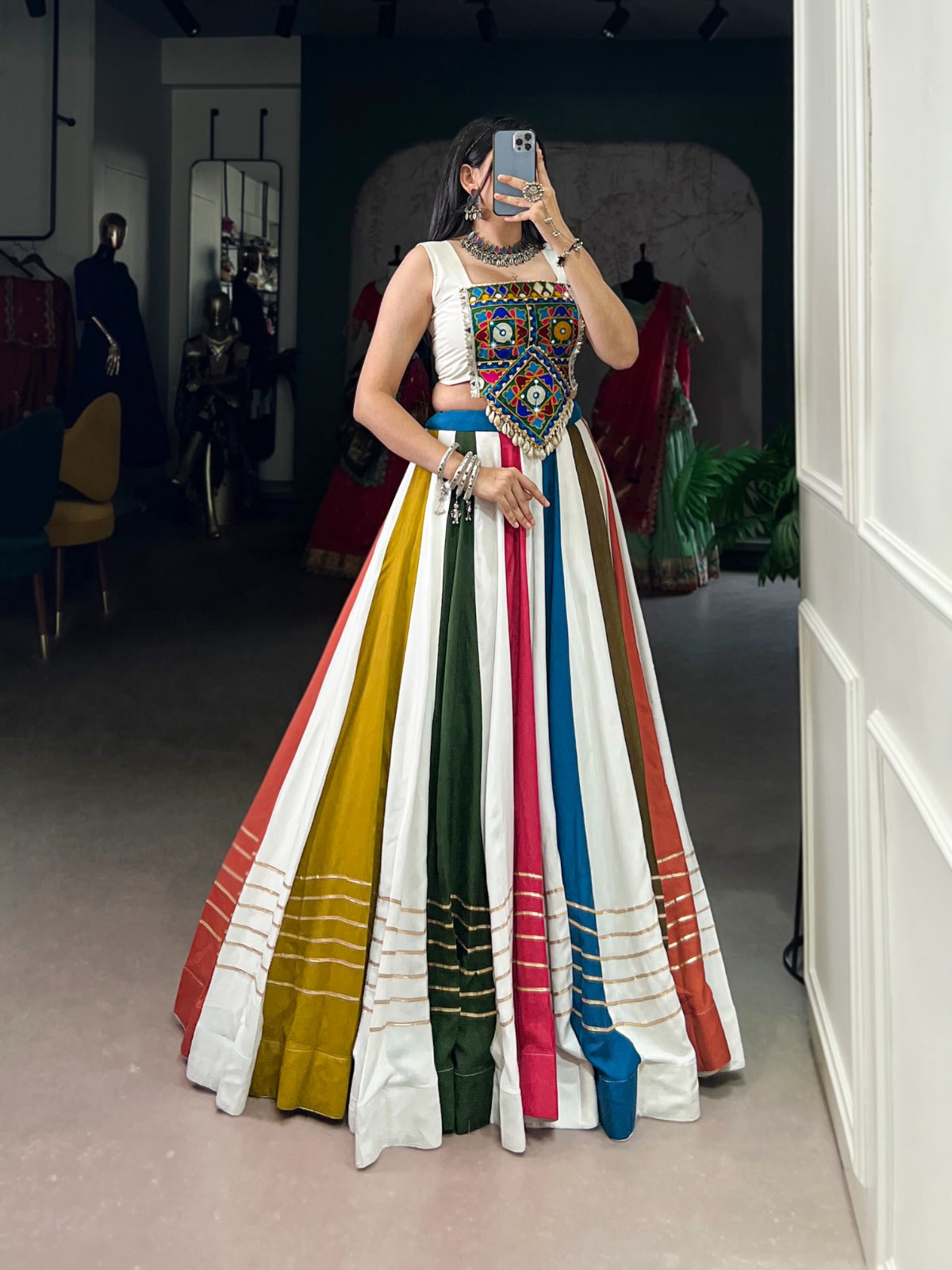 A Bandhani Wrapped in a rainbow of culture and joy 🌈✨