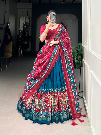 Perfect Navratri Outfit – Floral Lehenga Choli with Designer Details