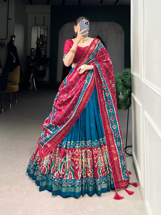 Perfect Navratri Outfit – Floral Lehenga Choli with Designer Details