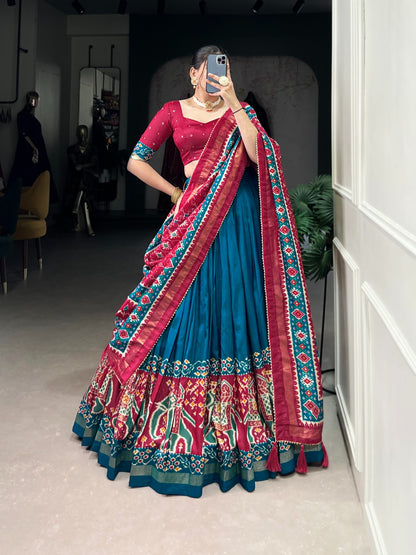 Perfect Navratri Outfit – Floral Lehenga Choli with Designer Details