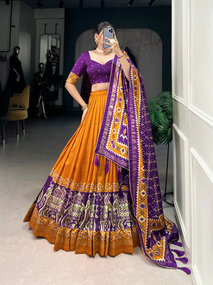Richly Designed Floral Print Lehenga Choli in Soft Silk Fabric