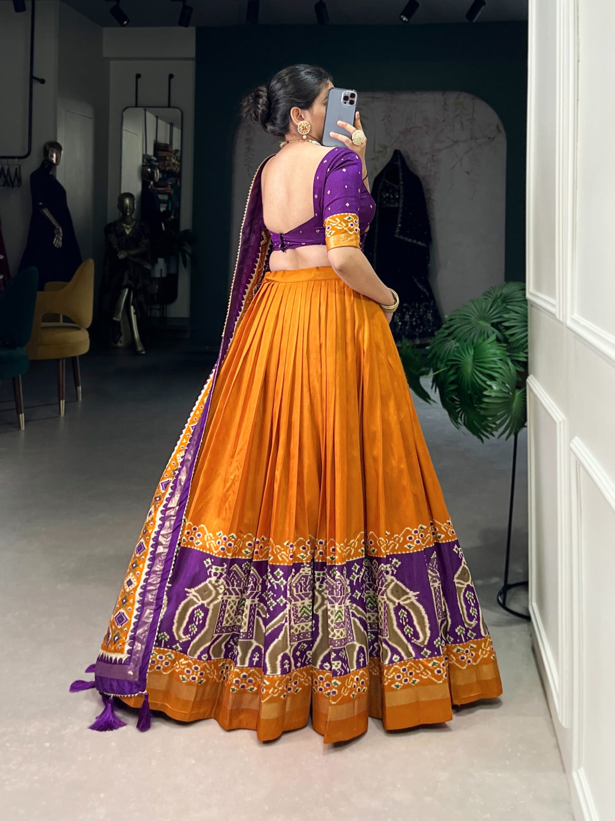 Richly Designed Floral Print Lehenga Choli in Soft Silk Fabric