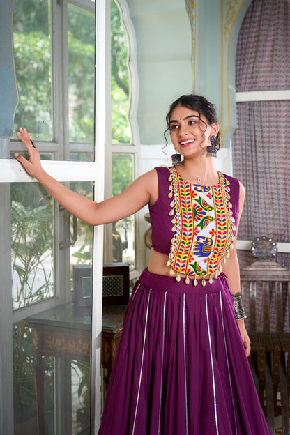 Festive Fashion at Its Best: Rayon Lehenga and Gamthi Work Blouse for Navratri ✨💃